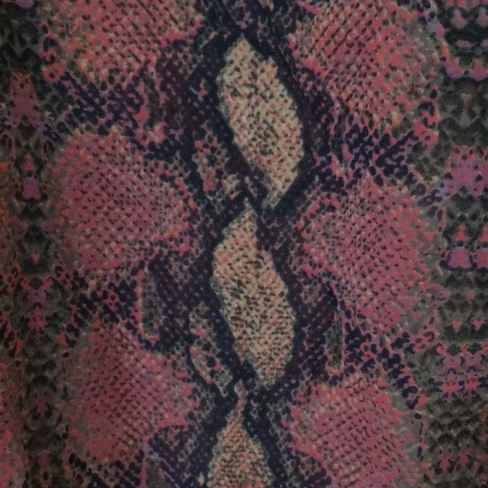 Sheer Flowy Python Print Top - Picture 3 of 5